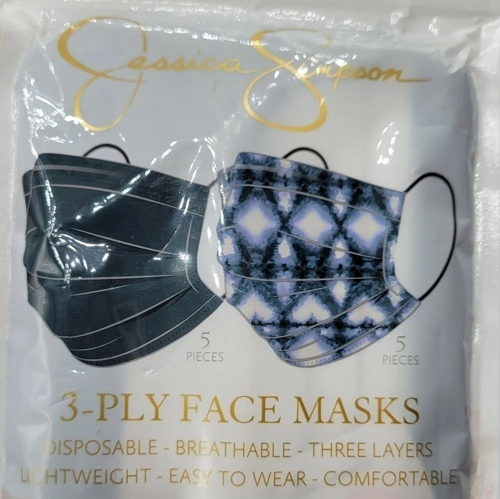 New Jessica Simpson Face Masks 10 pack